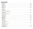 Menu Académie de la Bière - Les apéritifs