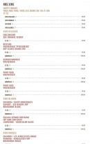 Menu Académie de la Bière - Les vins