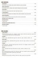 Menu Académie de la Bière - Les burgers et salades