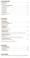Menu Académie de la Bière - Les plats, desserts et formules, ...