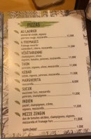 Menu Au Laurier - Pizzas
