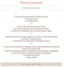 Menu Chez Yvonne - Menu gourmand