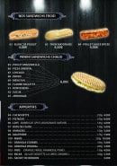 Menu Kopar Night KNK - Les sandwiches et apéritifs