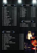Menu Kopar Night KNK - Les divers, vodka, champagne et whisky