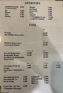 Menu Le Pacha - Les apéritifs et vins