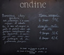Menu Ondine - Exemple de menu