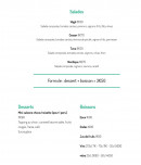 Menu Pizza de la Meinau - Les salades, desserts et boissons