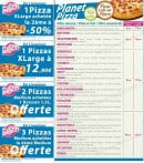 Menu Planet Lunch - Les pizzas