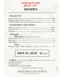 Menu Poids Plume - Les desserts