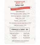 Menu Poids Plume - Les tapas