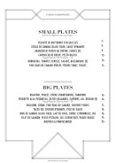Menu Restaurant l’Épicurien - Small plates et big plates