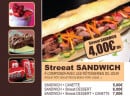 Menu Streeat - Streeat sandwich