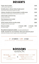 Carte et menu de The Drunky Stork Social Club à Strasbourg — Les desserts et boissons