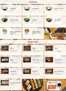 Menu Yapan Sushi - Les starters et menu midi