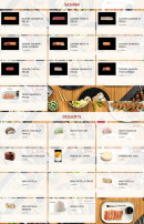 Menu Yapan Sushi - Les sashimi et desserts