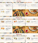 Menu Yapan Sushi - Les egg roll, special roll et fresh roll