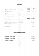 Carte et menu de Trattoria La Romaine à Niederbronn les Bains — Les salades et fromages