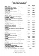 Carte et menu de Trattoria La Romaine à Niederbronn les Bains — Les pizzas