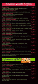 Menu Pizza O'délices - Les pizzas spéciales et halal
