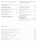 Carte et menu de Auberge de la charbonnière à Bellefosse — les spécialités et viandes