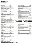 Menu Pizza Castello - Les pizzas et tarte flambes