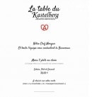 Menu La Table du Kastelberg - menu 38€