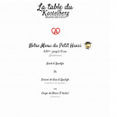 Menu La Table du Kastelberg - menu enfant