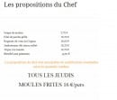 Menu La Petite Auberge - Suggestions du chef