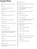 Menu Franck Pizza - Les pizzas 