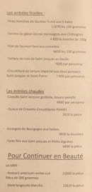 Carte et menu de Auberge au col de fouchy à Breitenau — Entrées