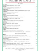 Carte et menu de Delizia Di Napoli à Kaltenhouse — Les pizzas