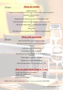 Menu A La Rose - Les menus