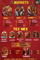 Menu Chicken Food - Les buckets, tex mexs, ....