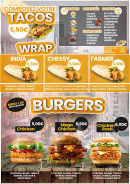 Menu Chicken Food - Tacos personnalisé, wraps, ...