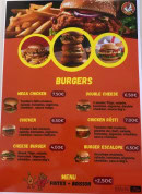 Menu Chicken Food - Les burgers