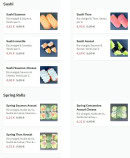 Menu L'atelier Poké - Sushi et spring rolls