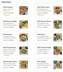 Menu L'atelier Poké - Les poké bowls
