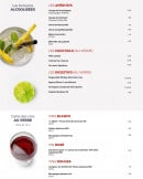 Menu Le Confidentiel - Boissons alcoolisées et vins au verre 