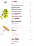 Menu Le Confidentiel - Vins blancs 