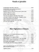 Menu Le Diable Au Thym - Les viandes, spécialités et plats végétariens,...