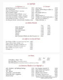 Menu Le Diable Au Thym - Les apéritifs, bières pressions et softs,...