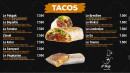 Menu O'Tasty - Les tacos