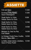 Menu O'Tasty - Les assiettes