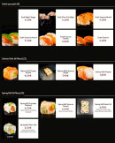 Menu Sensaei - Sushis par paire, salmon rolls et spring roll