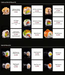 Menu Sensaei - California rolls  et maki