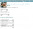 Carte et menu de Taverne de Saint Malo à Schiltigheim — Les moules, les huîtres,......