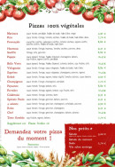Carte et menu de La Pizzeria Paulo Azevedo à Woerth — La carte