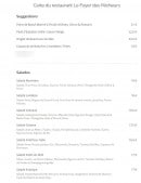 Carte et menu de Restaurant Au Foyer des Pêcheurs à Illkirch Graffenstaden — La carte