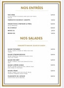 Carte et menu de L’ Atelier Steakhouse à Haguenau — Les entrées et salades