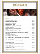 Carte et menu de L’ Atelier Steakhouse à Haguenau — Les viandes